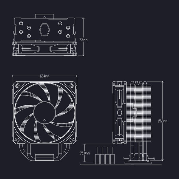 Cooler Master Hyper 212 Spectrum V3 ARGB CPU Air Cooler